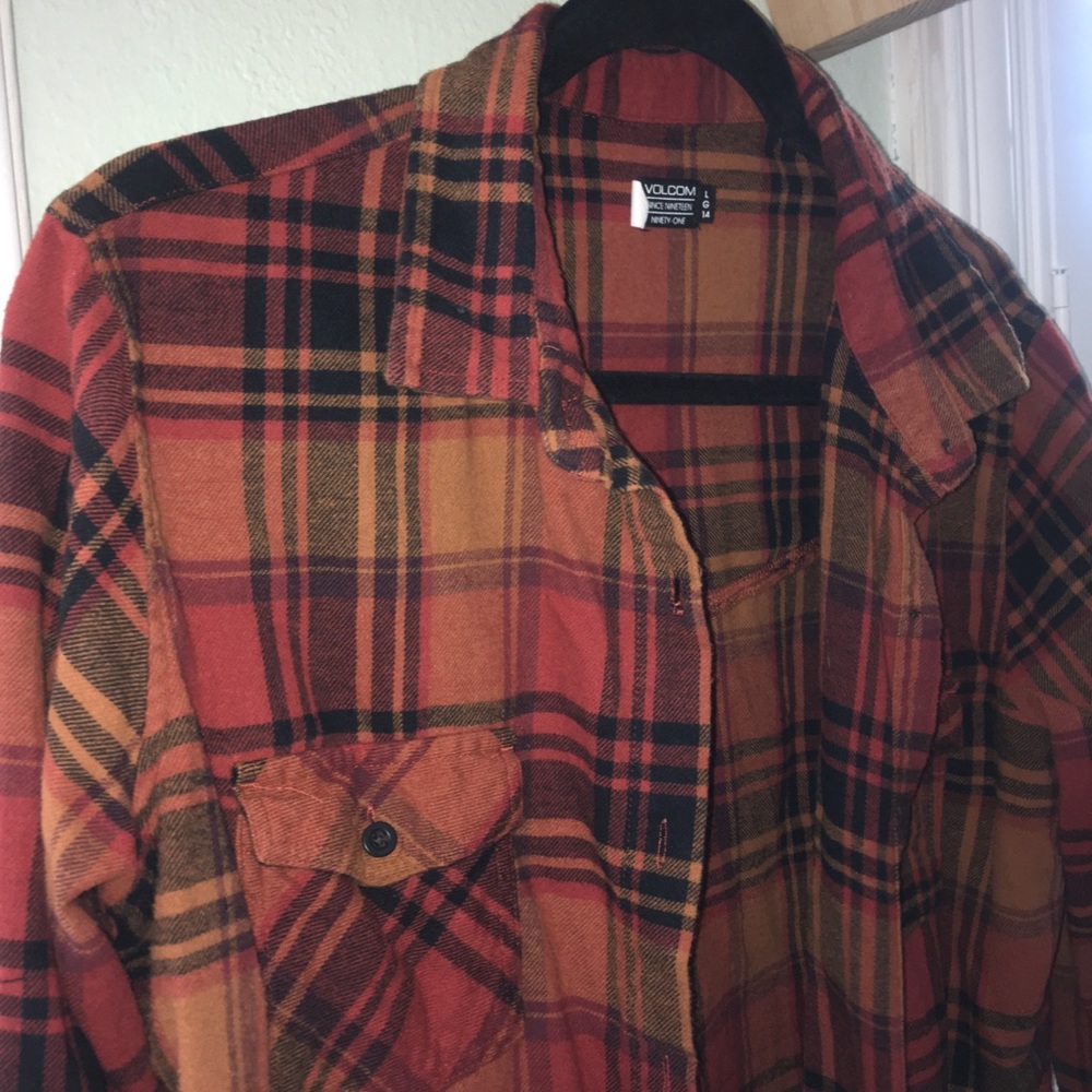 VOLCOM flannel size Large